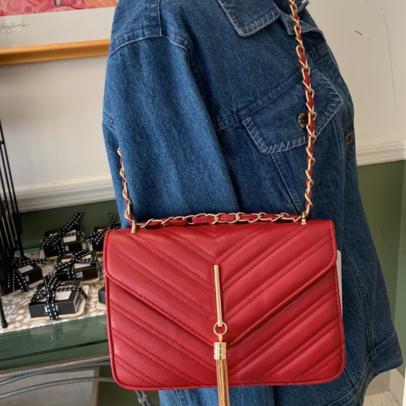 Red Vegan Leather Bag by Bagamour - Picture 3 of 6